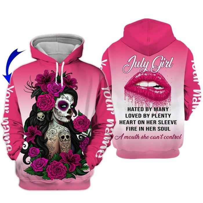 Personalized Birthday July Girl Hoodie