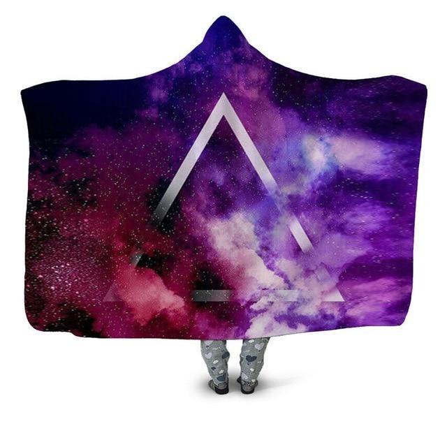 Triangle Purple Galaxy Blanket Hoodie
