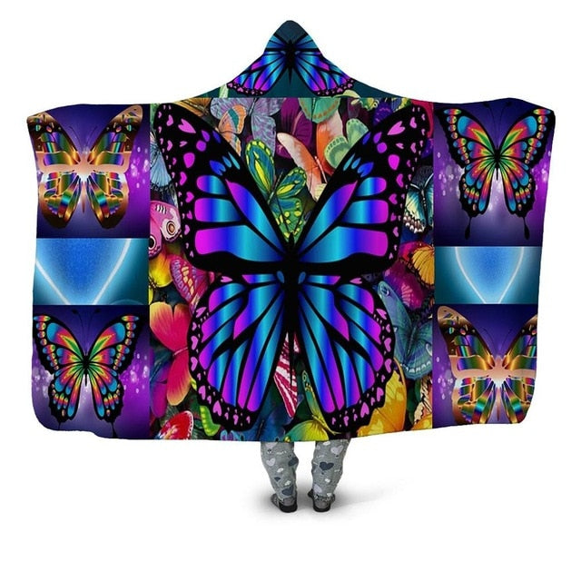 Colorful Butterfly Blanket Hoodie