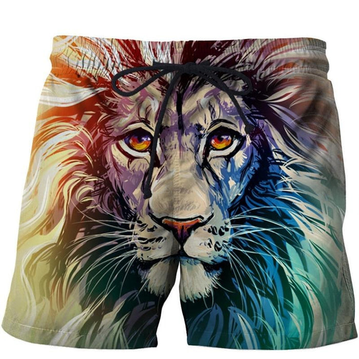 Colorful Lion Shorts