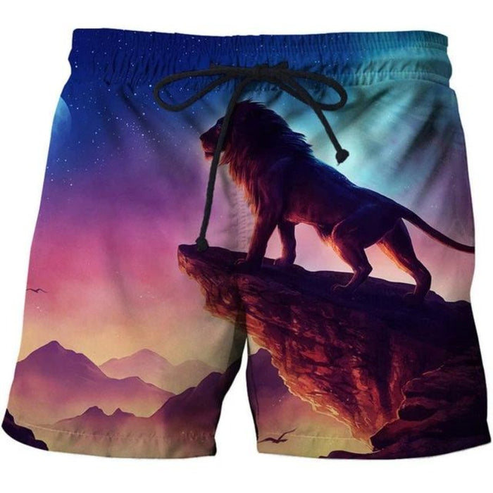 Looking Into the Distance Lion Shorts