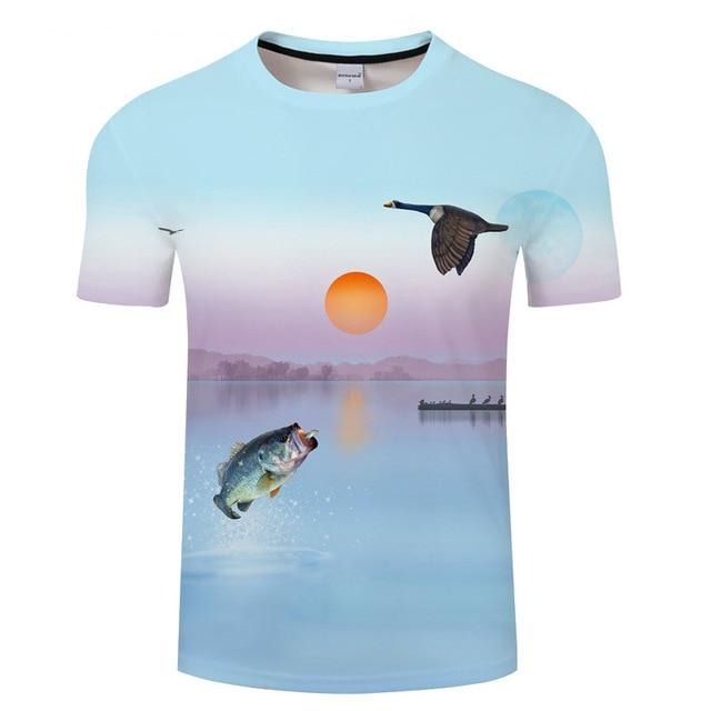 Fish And Birds Fly Together T-Shirt