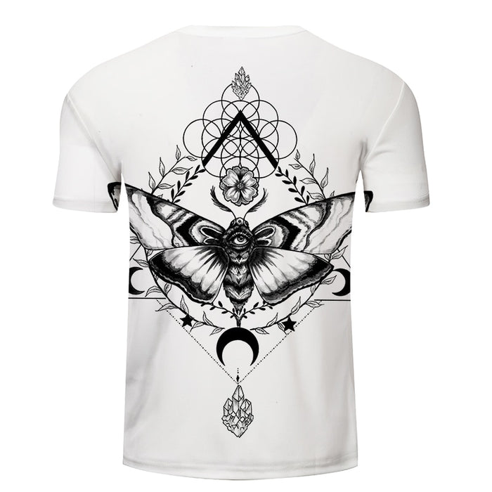 White & Black Moth T-Shirt