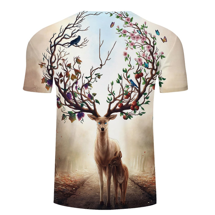 Deer Antlers in Seasons T-Shirt