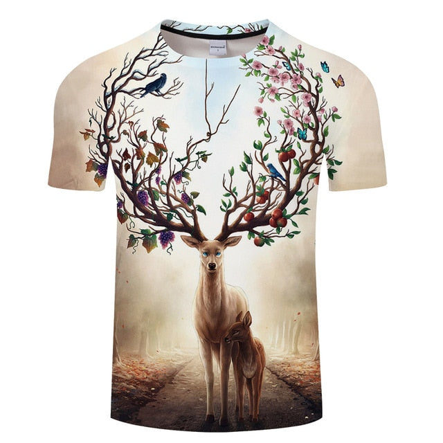 Deer Antlers in Seasons T-Shirt