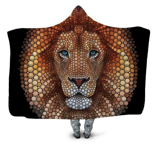 Mosaic Lion Blanket Hoodie