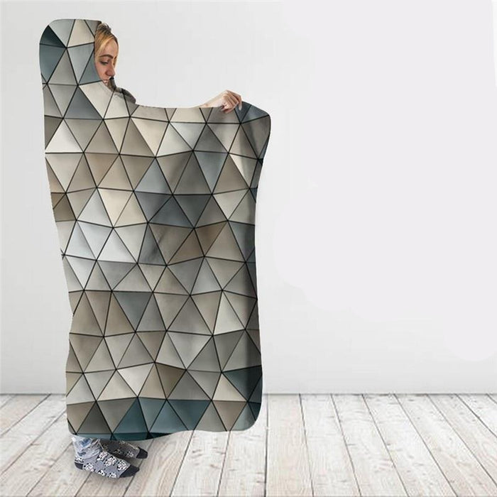 Abstract Geometry Blanket Hoodie