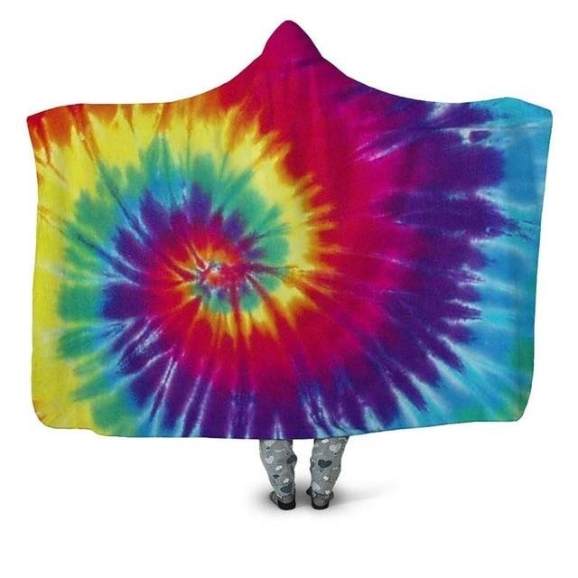 Classic Tie Dye Swirl Blanket Hoodie