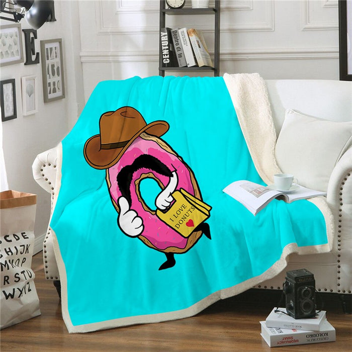 Cowboy Donut Blanket Quilt