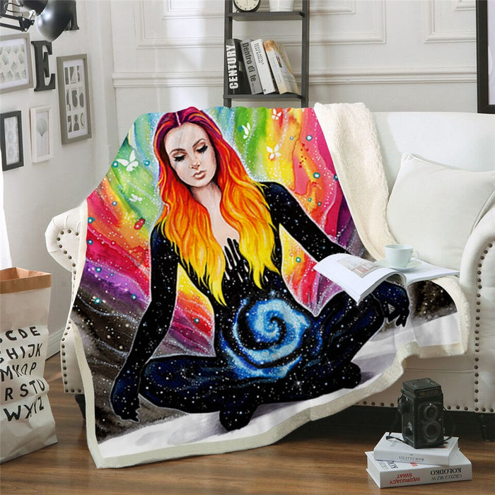 Colorful Meditation Blanket Quilt