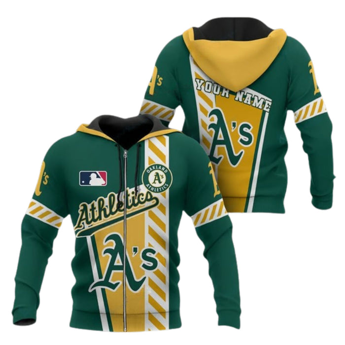 Custom Oakland Athletics Hoodie With Kangaroo Pocket