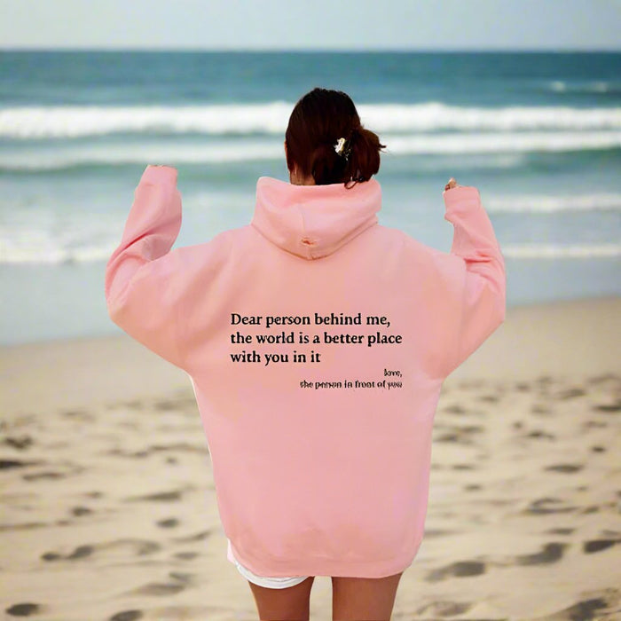 Inspirational Message Oversized Hoodie