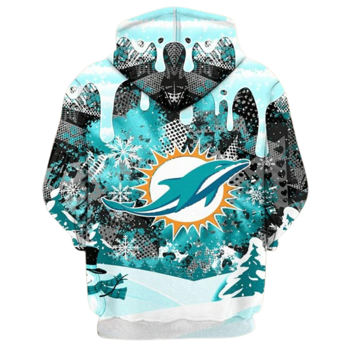 Miami Dolphins Football Graphic Printed Hoodie