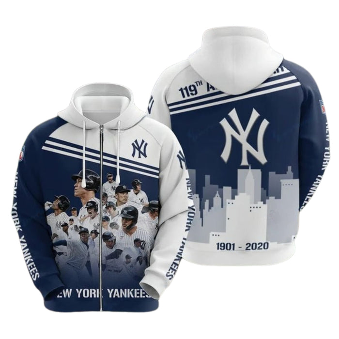 NY Yankees Insulated Hoodie With Adjustable Drawstring