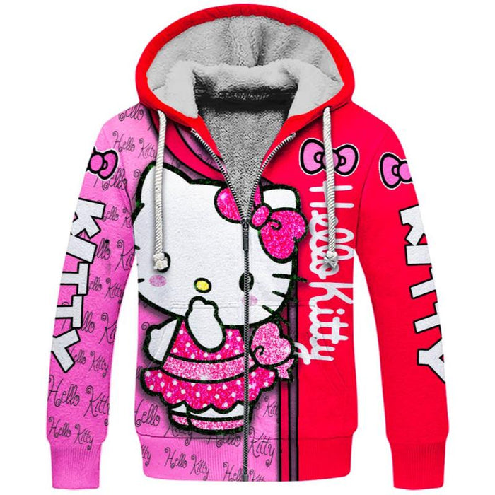 Hello Kitty Design Hoodie And Leggings Set