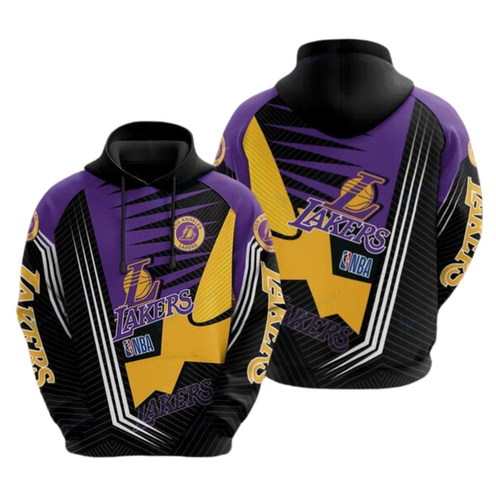 Lakers Basketball Patterned Stylish Hoodie