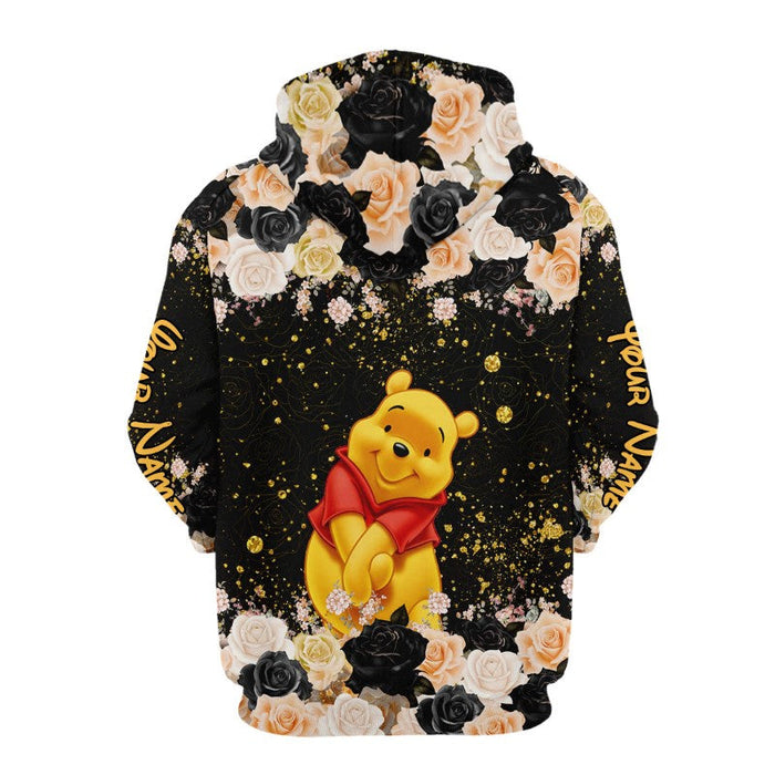 Customizable Winnie The Pooh Glitter Hoodie And Leggings Set