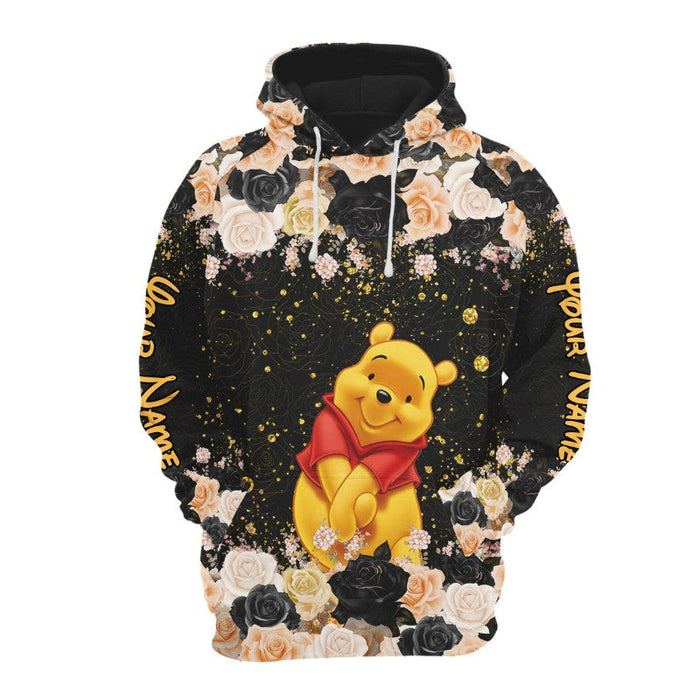 Customizable Winnie The Pooh Glitter Hoodie And Leggings Set