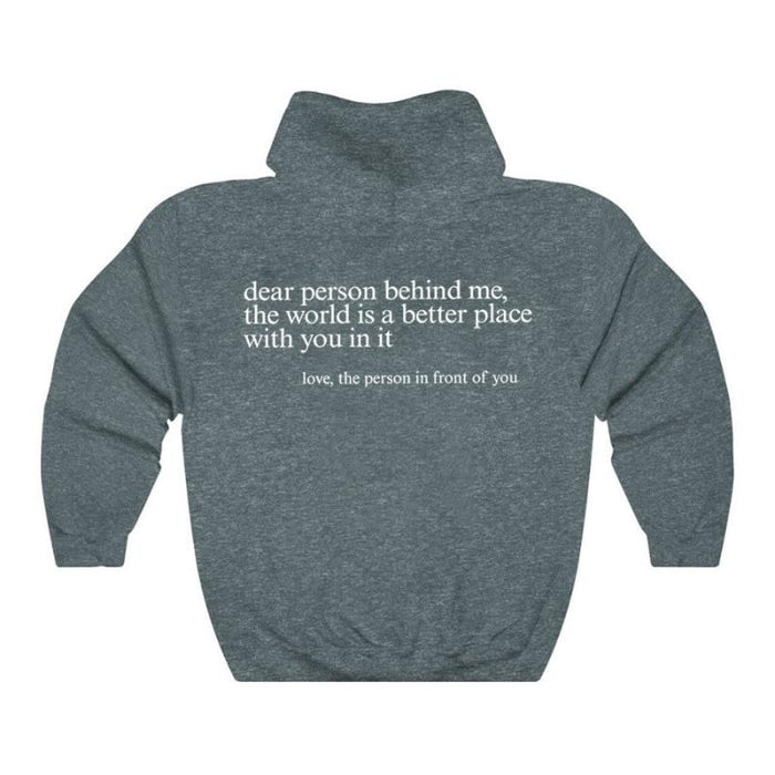 Inspirational Message Oversized Hoodie