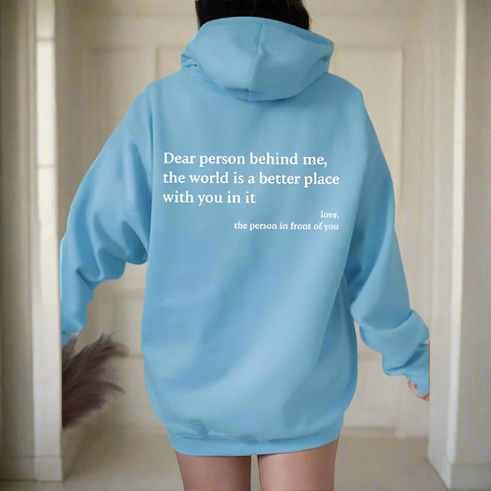 Inspirational Message Oversized Hoodie