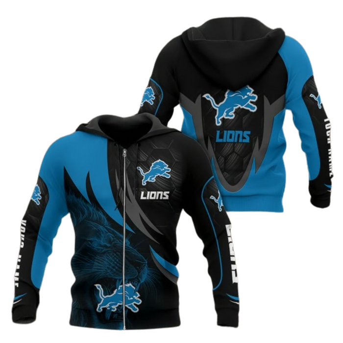 Custom Detroit Lions Hoodie With Dynamic Design