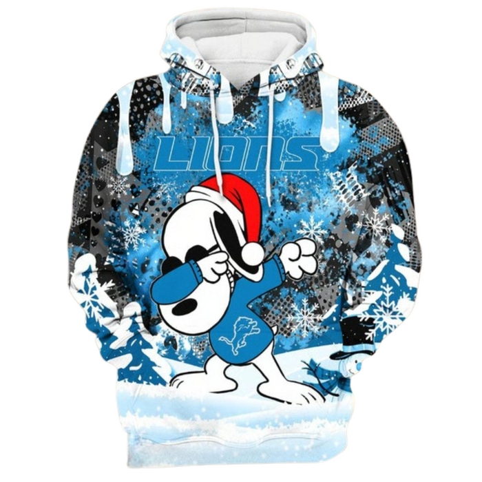 Bold Detroit Lions Graphic Winter Hoodie