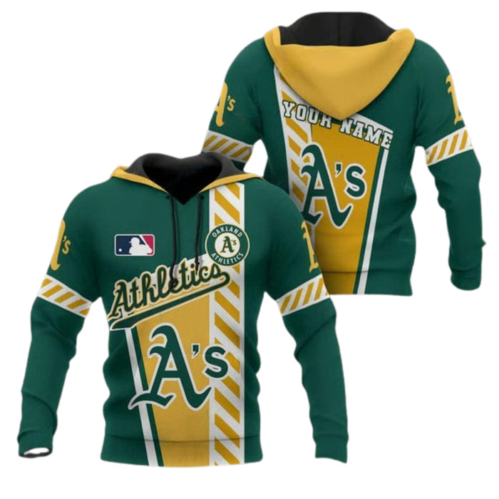 Custom Oakland Athletics Hoodie With Kangaroo Pocket