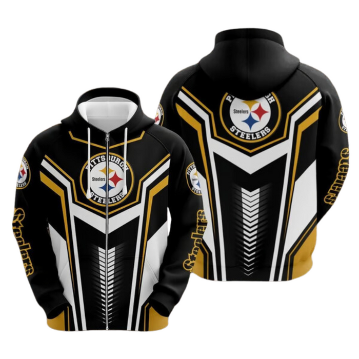 Pittsburgh Steelers Hoodie With Iconic Player And City Design