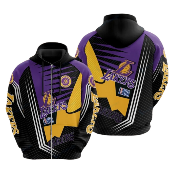 Lakers Basketball Patterned Stylish Hoodie