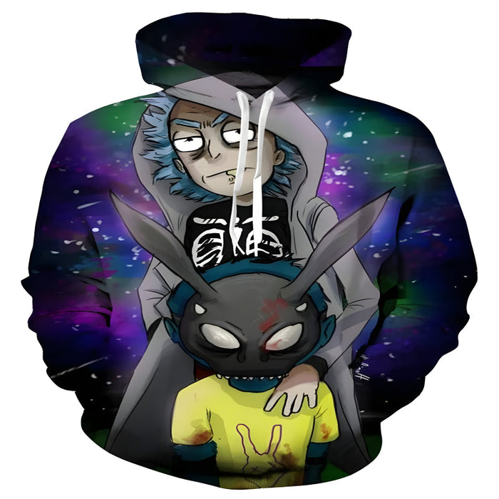 3D Rick And Morty All Over Printed Hoodie