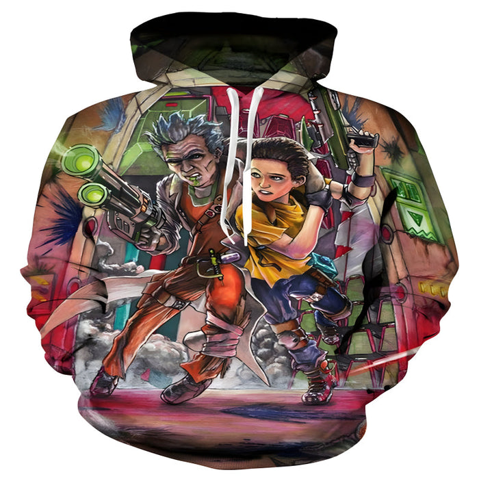 3D Rick And Morty Animated Style Hoodie