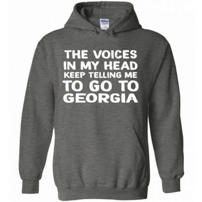 Pullover Hoodie With Bold Georgia Inspired Text