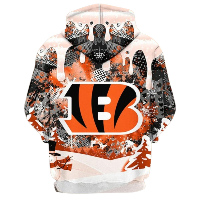 Cincinnati Themed Festive Football Hoodie