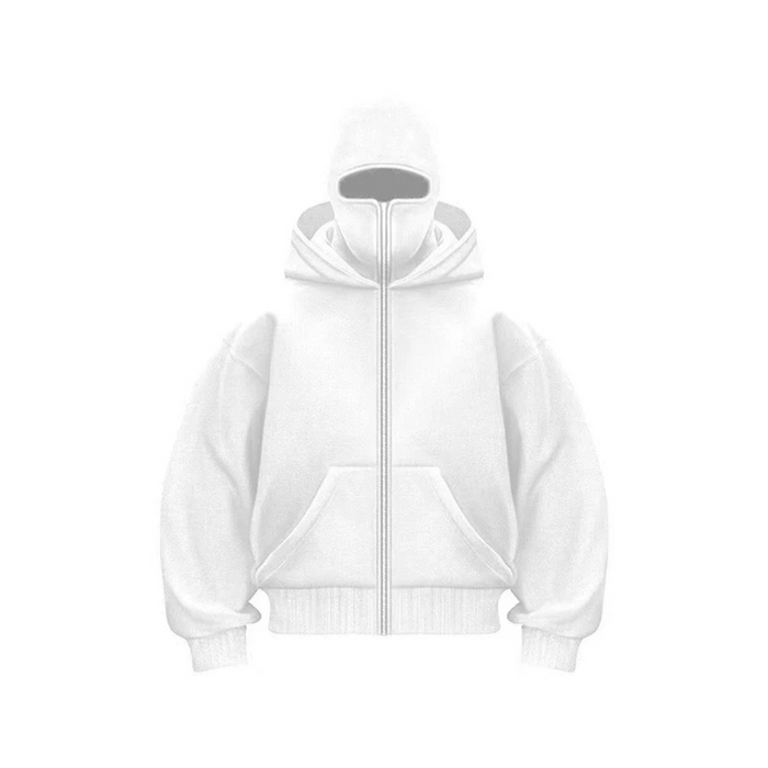 Full Zip Masked Pullover Hoodie