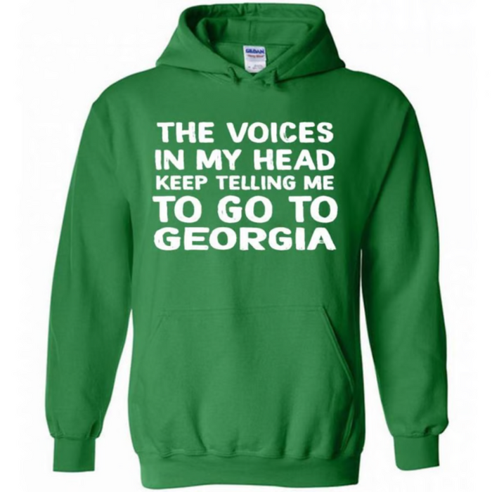 Pullover Hoodie With Bold Georgia Inspired Text