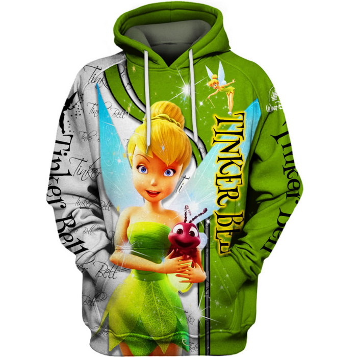 Tinker Bell Pattern Hoodie And Leggings Set