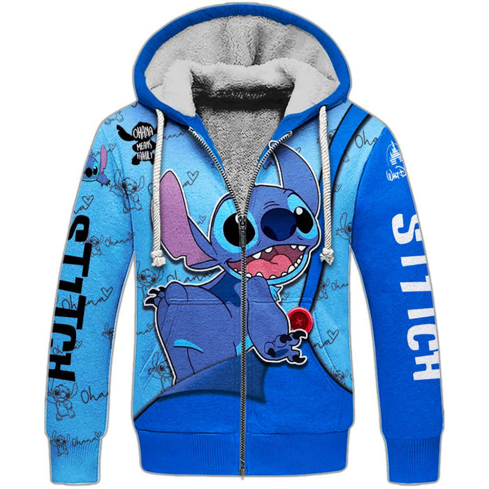 Stitch Character Printed Hoodie