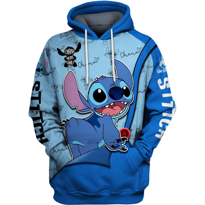 Stitch Character Printed Hoodie