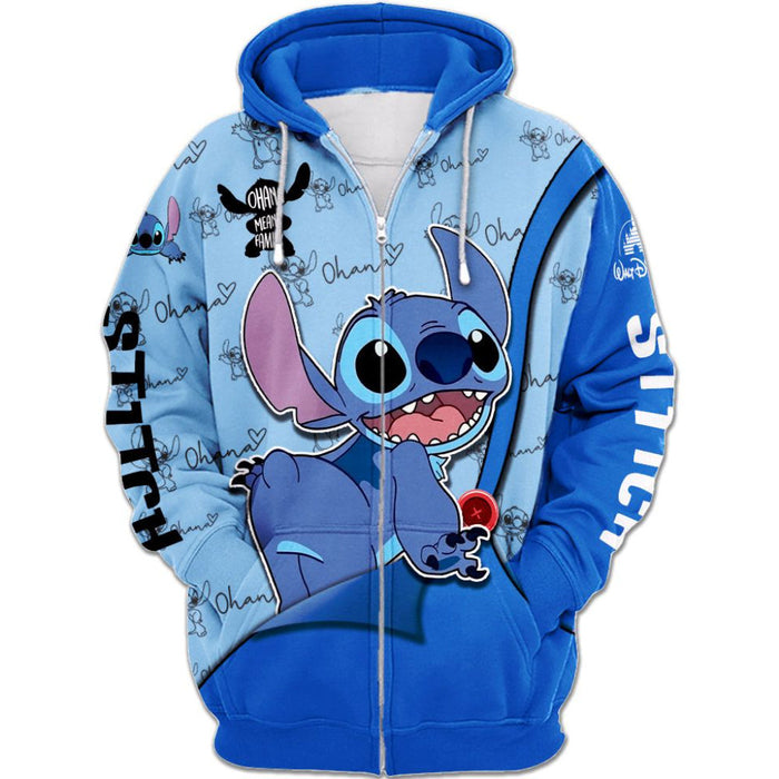 Stitch Character Printed Hoodie