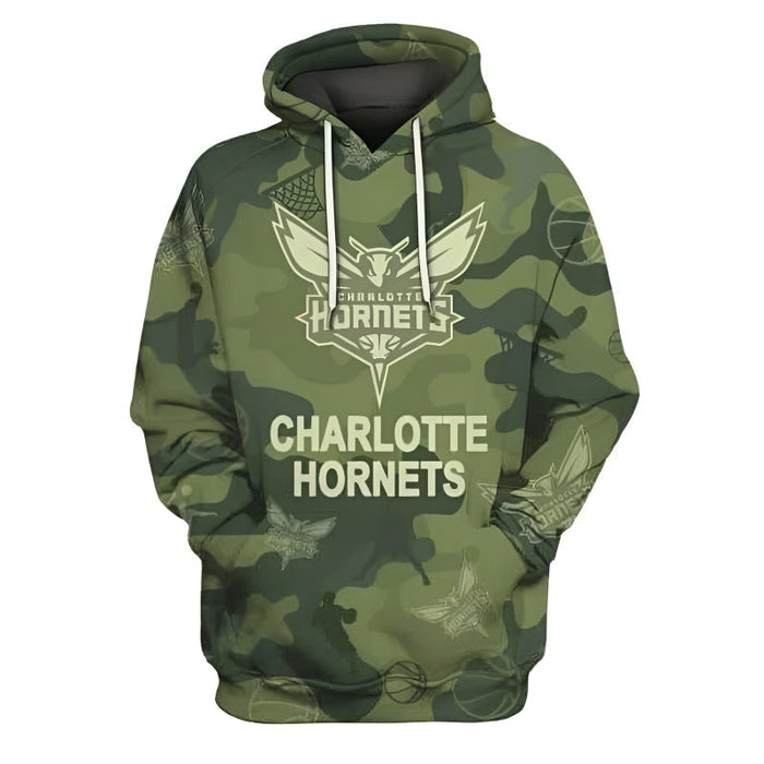 Charlotte Hornets All Over Printed Hoodie