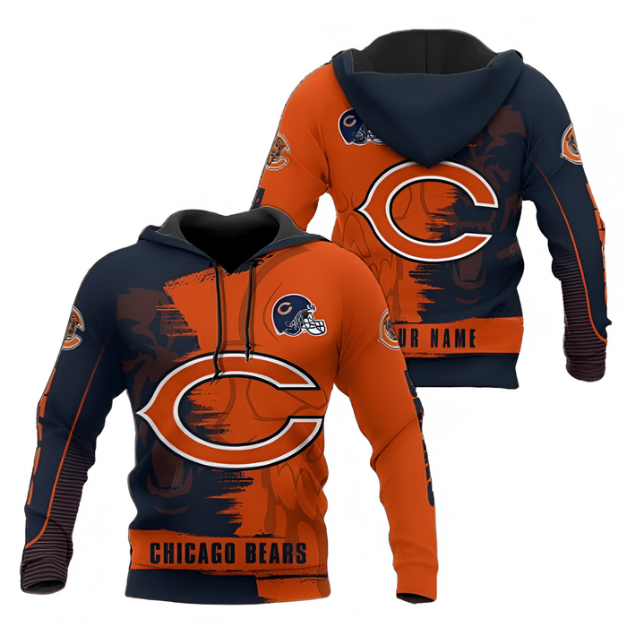 Chicago Bears Printed Graphics Hoodie