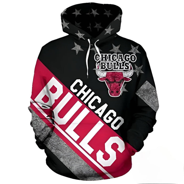 Chicago Bulls All Over Print Hoodie