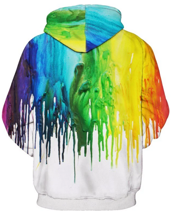 Colorful Dripping Paint Hoodie