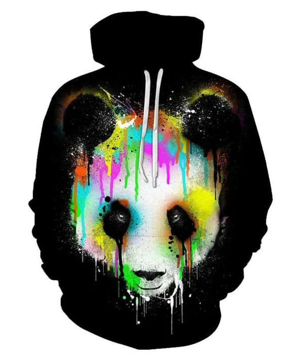 Colorful Graffiti Panda Hoodie