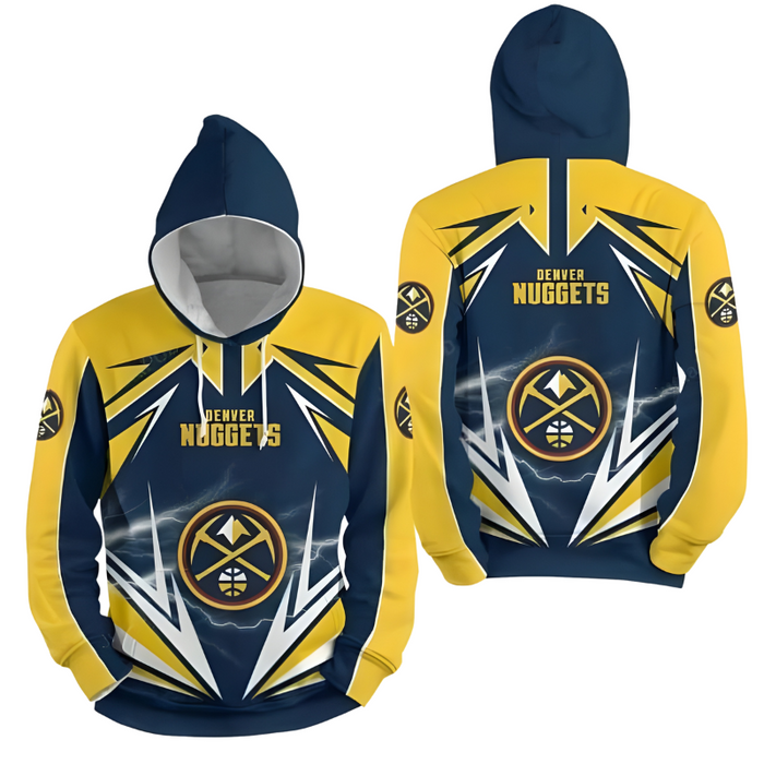 Comfy Denver Nuggets All Over Printed Hoodie