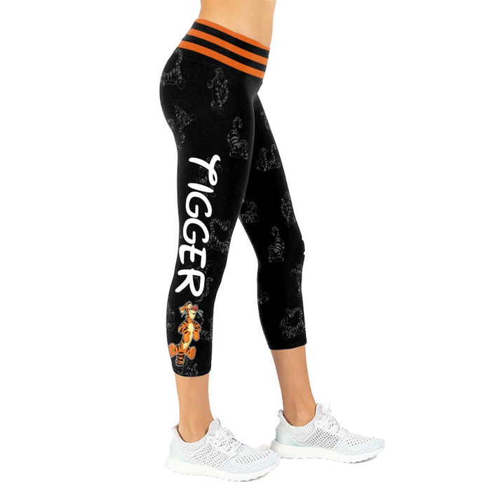 Custom Name Just A Girl Tigger Hoodie And Capris Leggings Set