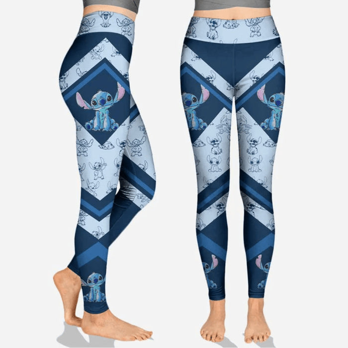 Custom Stitch Pattern Hoodie And Leggings Set