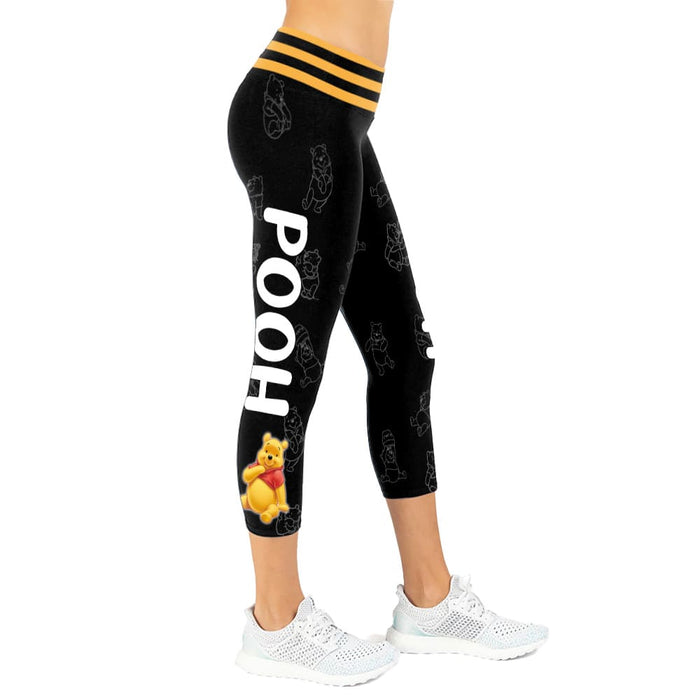 Custom Name Winnie The Pooh Hoodie And Capris Leggings Set