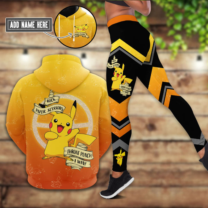 Custom Pikachu Themed Hoodie And Leggings Set