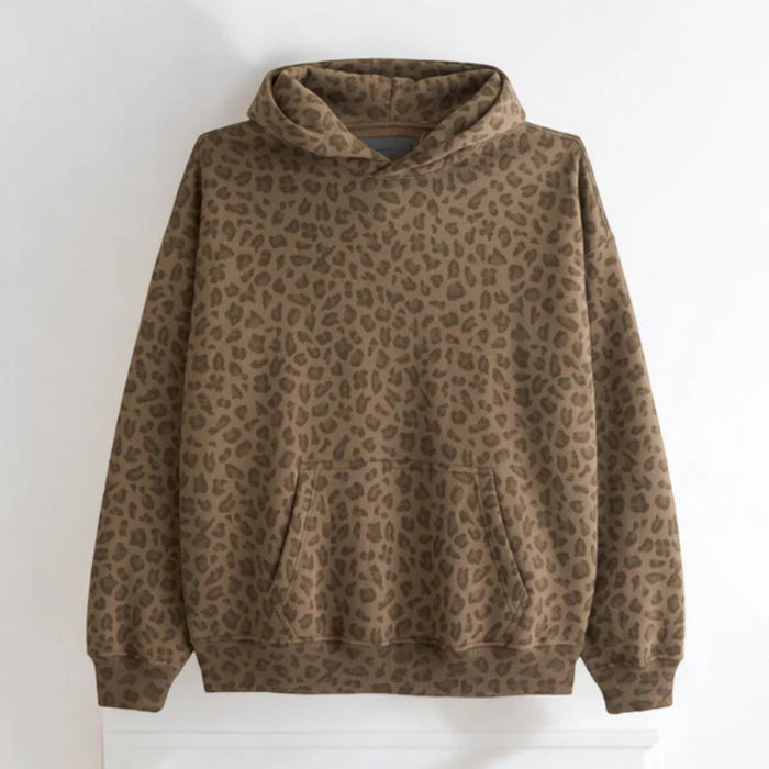 Fierce Leopard Print Hoodie